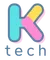 K-Tech logo, a colourful letter K