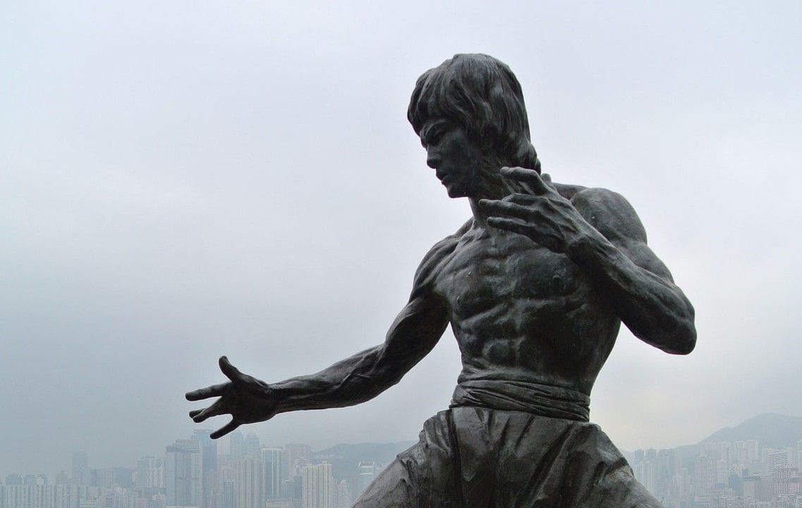 Bruce Lee statue in Hong Kong