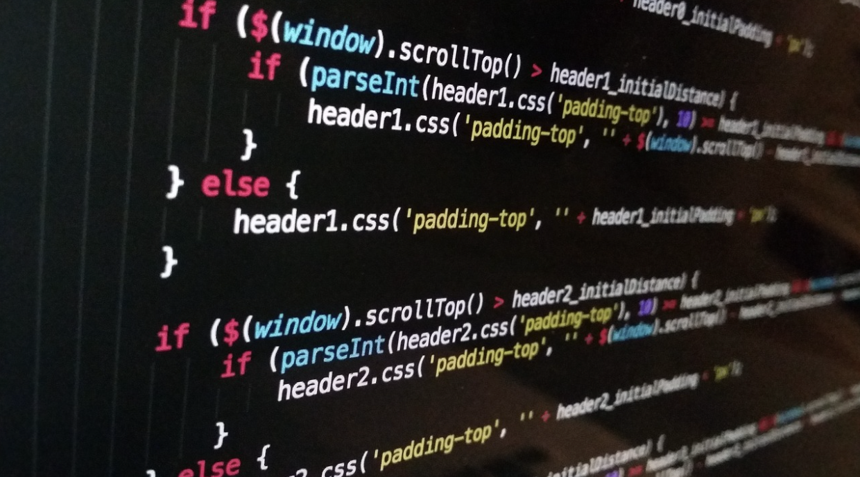 Wall of code on a screen