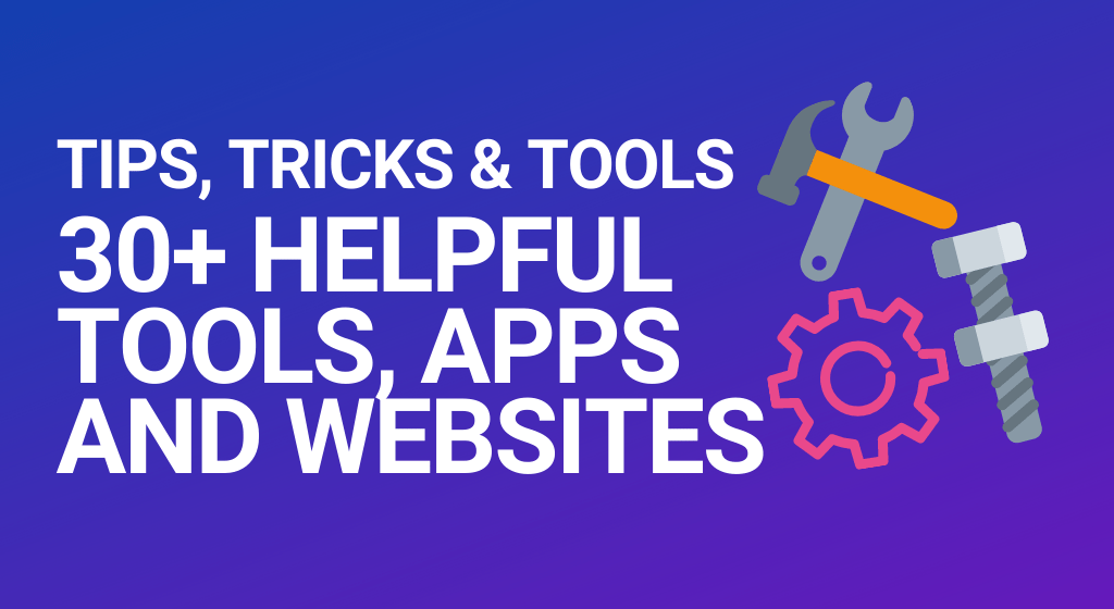 Blog header image for helpful tools, apps and websites