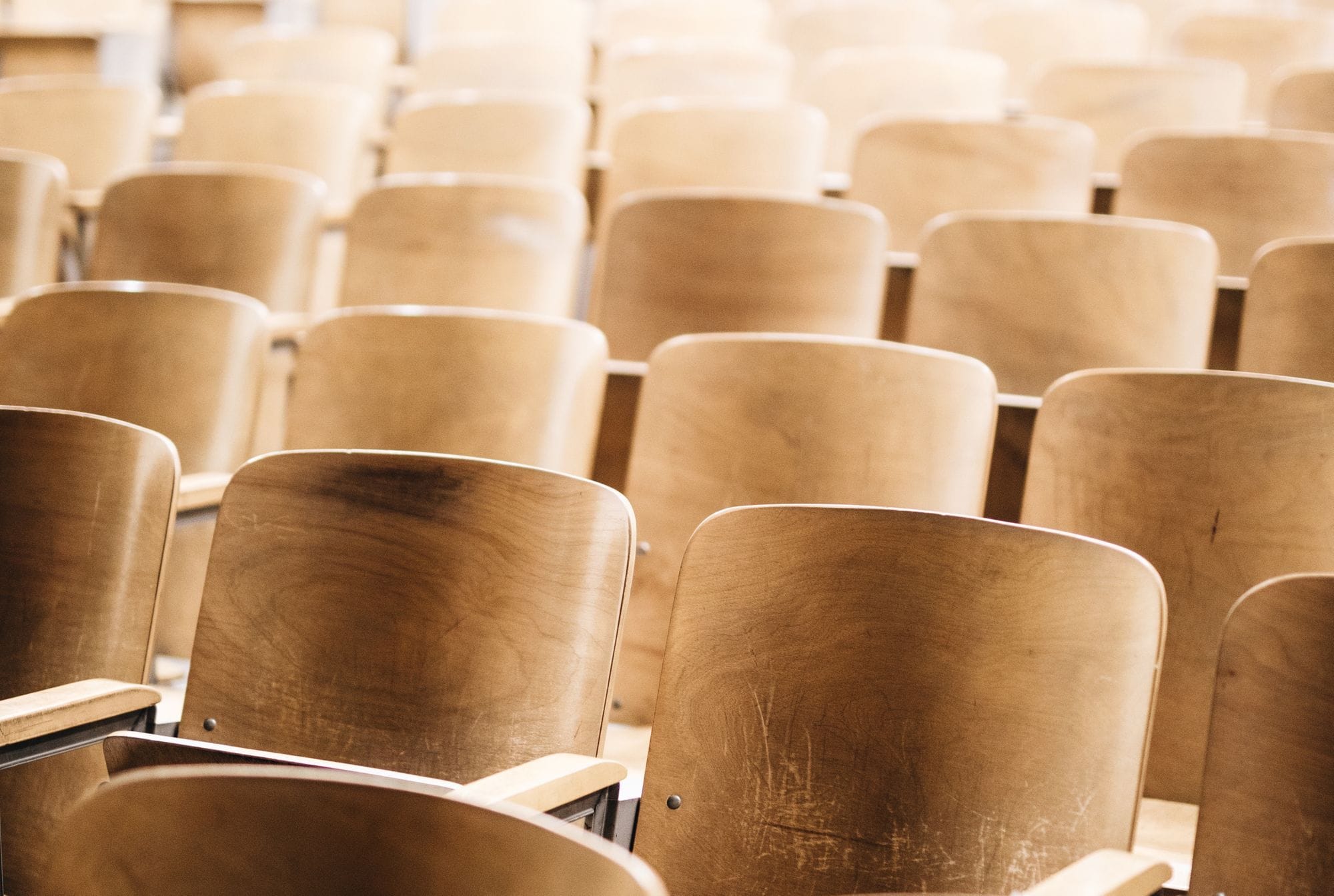 Row of seats in a lecture hall